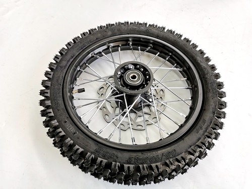 60/100-12 FRONT WHEEL KNOBBY TYRE +TUBE WITH DISC 12 INCH DIRT BIKE TRAIL BIKE