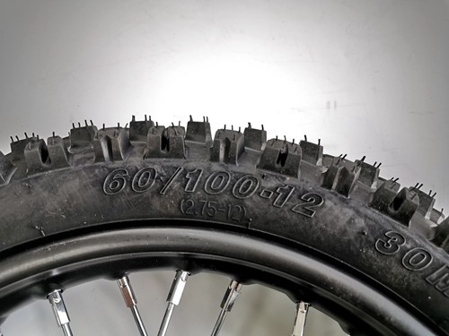 60/100-12 FRONT WHEEL KNOBBY TYRE +TUBE WITH DISC 12 INCH DIRT BIKE TRAIL BIKE