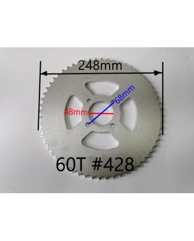 60 Teeth 428 Rear Back Chain Sprocket Cog  PIT PRO TRAIL QUAD DIRT BIKE ATV KART 60 Teeth 428 Rear Back Chain Sprocket Cog  PIT PRO TRAIL QUAD DIRT BIKE ATV KART
