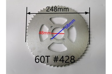 60 Teeth 428 Rear Back Chain Sprocket Cog  PIT PRO TRAIL QUAD DIRT BIKE ATV KART