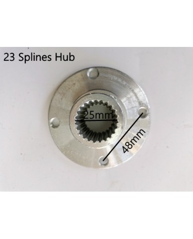 SPROCKET DISC CARRIER HUB 25MM AXLE WITH 23 SPLINE ALLOY 4 STUD GO KART TRIKE SPROCKET DISC CARRIER HUB 25MM AXLE WITH 23 SPLINE ALLOY 4 STUD GO KART TRIKE