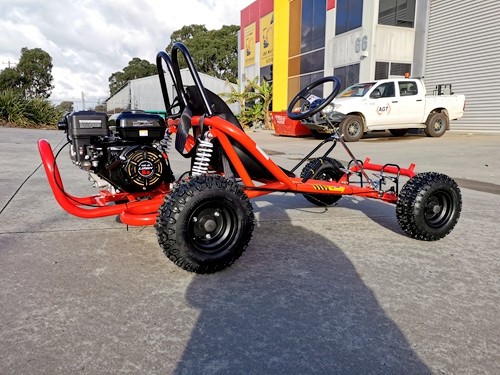 200cc 6.5HP Go Kart Wet Clutch Dune Buggy ATV Quad 4 Stroke Adult/Teen/Kid Sizes RED
