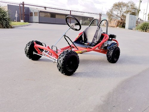 200cc 6.5HP Go Kart Wet Clutch Dune Buggy ATV Quad 4 Stroke Adult/Teen/Kid Sizes RED