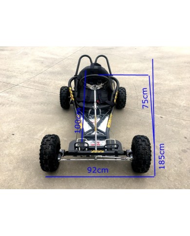 200cc 6.5HP Go Kart Wet Clutch Dune Buggy ATV Quad 4 Stroke Adult/Teen/Kid Sizes RED