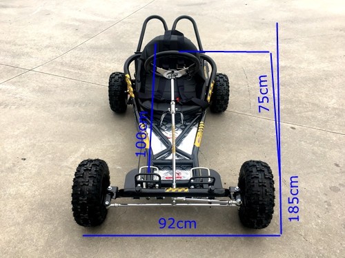 200cc 6.5HP Go Kart Wet Clutch Dune Buggy ATV Quad 4 Stroke Adult/Teen/Kid Sizes RED