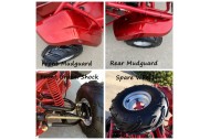 125CC Buggy ATV Sport Quad Dirt Bike 4 Wheel  Go kart Semi Auto SAHARA PRO RED