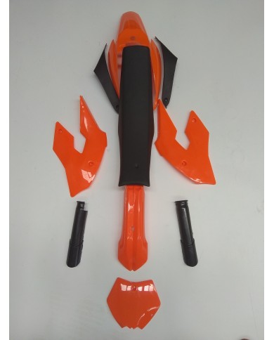 Orange Plastics Guard Fairing Fender Kit & seat for 49cc PIT PRO Dirt Bike