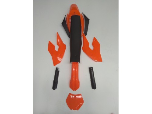Orange Plastics Guard Fairing Fender Kit & seat for 49cc PIT PRO Dirt Bike