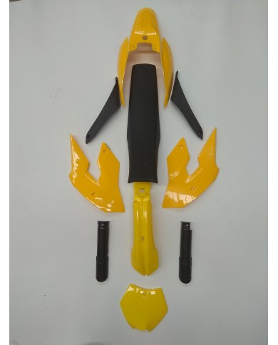 Yellow Plastics Guard Fairing Fender Kit & seat for 49cc PIT PRO Dirt Bike Yellow Plastics Guard Fairing Fender Kit & seat for 49cc PIT PRO Dirt Bike