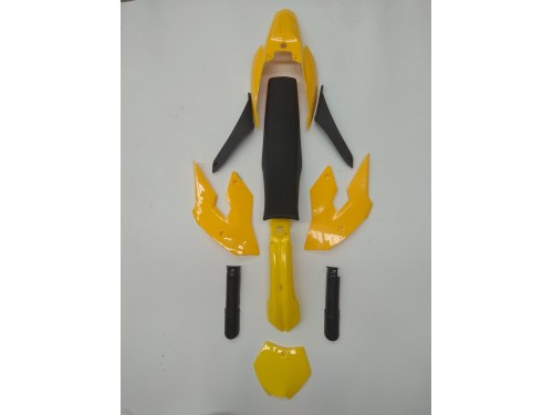 Yellow Plastics Guard Fairing Fender Kit & seat for 49cc PIT PRO Dirt Bike Yellow Plastics Guard Fairing Fender Kit & seat for 49cc PIT PRO Dirt Bike