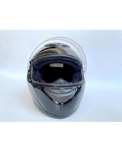 BLACK HELMET ADULT FULL FACE MOTORCYCLE HELMET RACING ROAD AUSTRALIAN STANDARD