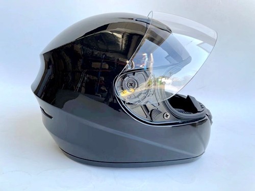 BLACK HELMET ADULT FULL FACE MOTORCYCLE HELMET RACING ROAD AUSTRALIAN STANDARD