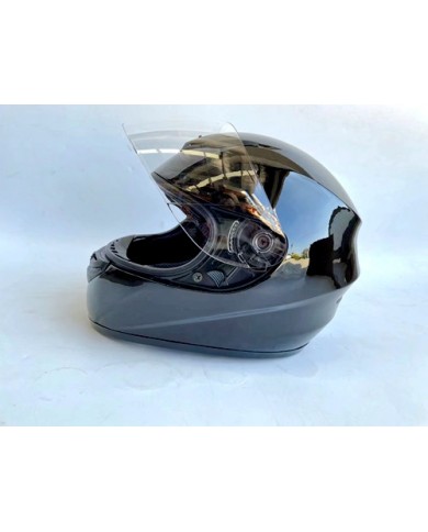 BLACK HELMET ADULT FULL FACE MOTORCYCLE HELMET RACING ROAD AUSTRALIAN STANDARD