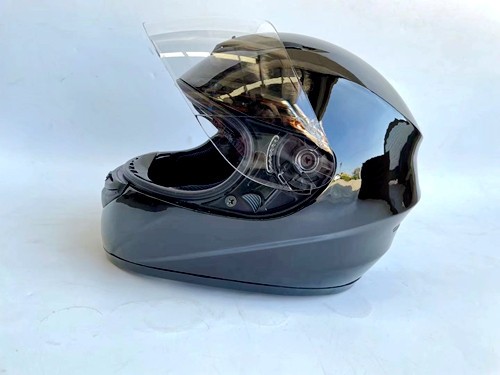 BLACK HELMET ADULT FULL FACE MOTORCYCLE HELMET RACING ROAD AUSTRALIAN STANDARD