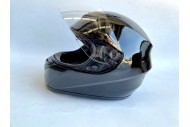 BLACK HELMET ADULT FULL FACE MOTORCYCLE HELMET RACING ROAD AUSTRALIAN STANDARD