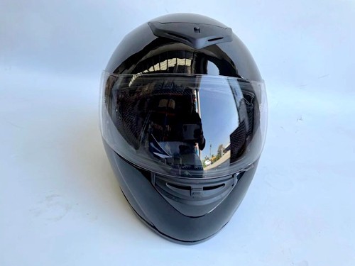 BLACK HELMET ADULT FULL FACE MOTORCYCLE HELMET RACING ROAD AUSTRALIAN STANDARD