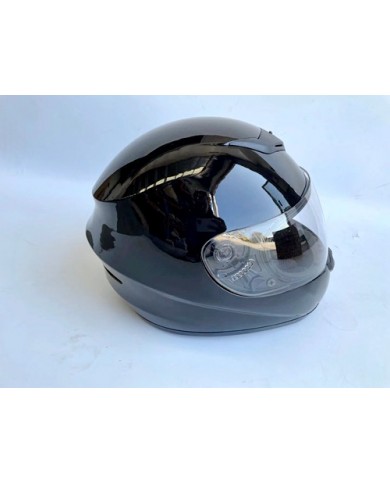 BLACK HELMET ADULT FULL FACE MOTORCYCLE HELMET RACING ROAD AUSTRALIAN STANDARD