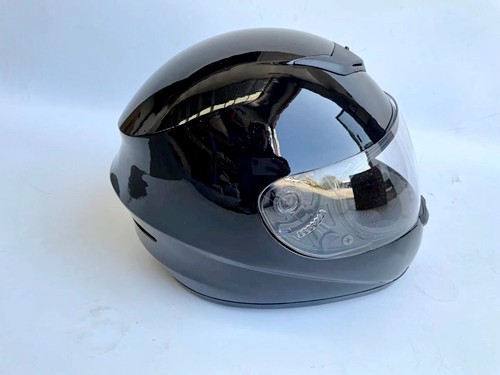 BLACK HELMET ADULT FULL FACE MOTORCYCLE HELMET RACING ROAD AUSTRALIAN STANDARD