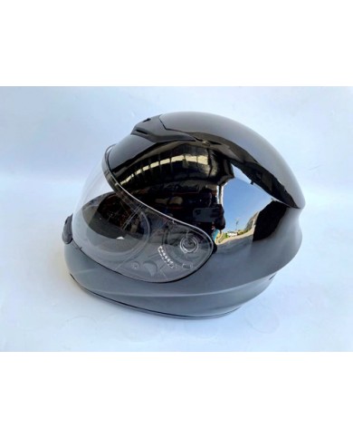 BLACK HELMET ADULT FULL FACE MOTORCYCLE HELMET RACING ROAD AUSTRALIAN STANDARD