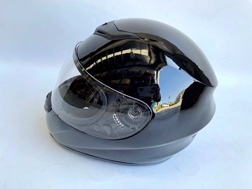BLACK HELMET ADULT FULL FACE MOTORCYCLE HELMET RACING ROAD AUSTRALIAN STANDARD