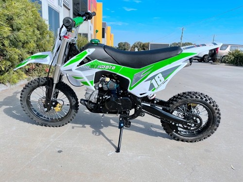 110cc Dirt Bike Trail Pit Bike Motor Electric Start Semi Auto Junior Bike Kid Green