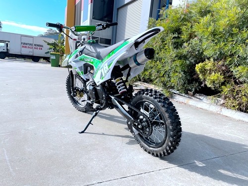 110cc Dirt Bike Trail Pit Bike Motor Electric Start Semi Auto Junior Bike Kid Green