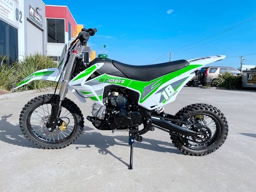 110cc Dirt Bike Trail Pit Bike Motor Electric Start Semi Auto Junior Bike Kid Green