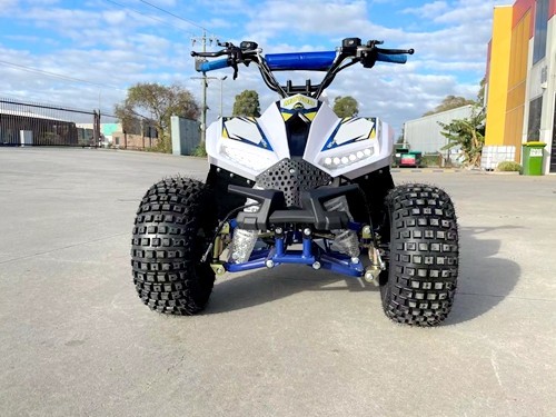 125CC ATV Quad Sport Dirt Bike 4 Wheel Buggy Go kart Rear Rack Semi Auto 1+1 BLUE