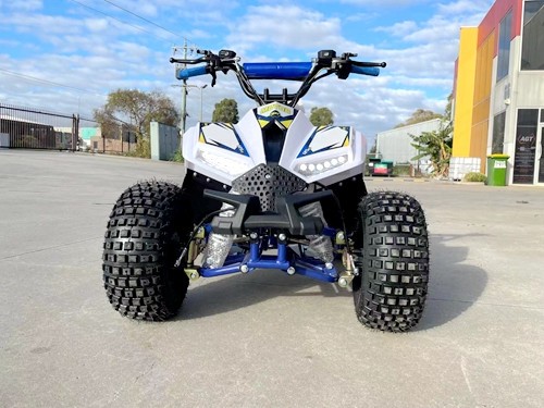 125CC ATV Quad Sport Dirt Bike 4 Wheel Buggy Go kart Rear Rack Semi Auto 1+1 BLUE