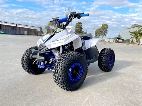 125CC ATV Quad Sport Dirt Bike 4 Wheel Buggy Go kart Rear Rack Semi Auto 1+1 BLUE