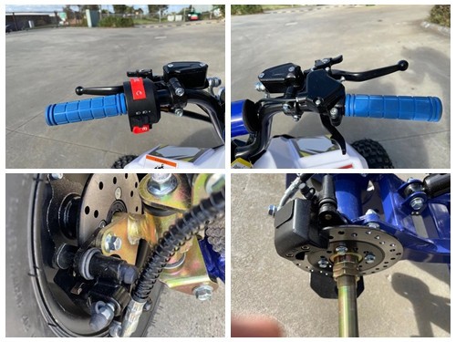 125CC ATV Quad Sport Dirt Bike 4 Wheel Buggy Go kart Rear Rack Semi Auto 1+1 BLUE