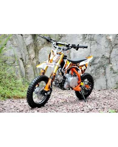 110cc Dirt Bike Trail Pit Bike Electric Start Semi Auto Junior Bike Stingray orange