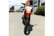 125CC PIT MOTOR DIRT BIKE TRAIL MOTOCROSS PRO KICK START 14/17 BIG WHEEL ORANGE