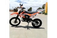 125CC PIT MOTOR DIRT BIKE TRAIL MOTOCROSS PRO KICK START 14/17 BIG WHEEL ORANGE