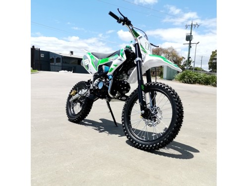 125CC DIRT BIKE PIT MOTOR TRAIL MOTOCROSS DINGO PRO ELECTRIC START 14/17 BIG WHEEL GREEN