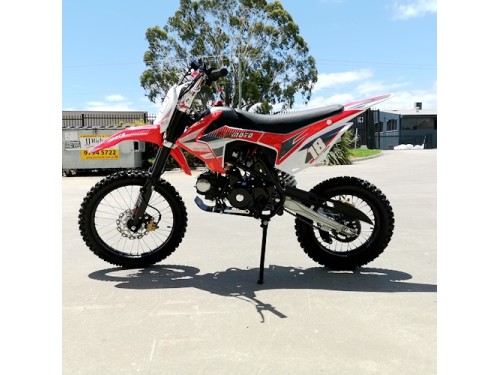 125CC PIT MOTOR DIRT BIKE TRAIL MOTOCROSS PRO ELECTRIC START 14/17 BIG WHEEL RED 125CC PIT MOTOR DIRT BIKE TRAIL MOTOCROSS PRO ELECTRIC START 14/17 BIG WHEEL RED