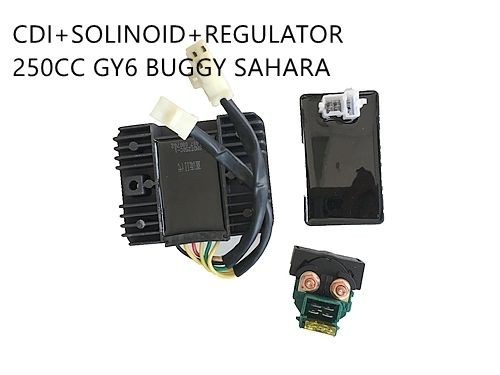 Starter Solenoid Relay + CDI UNIT +Regulator GY6/CH/CF250 Buggy Sahara Kandi Starter Solenoid Relay + CDI UNIT +Regulator GY6/CH/CF250 Buggy Sahara Kandi