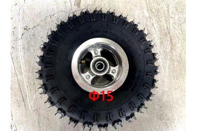4.10- 4" Inch Rear Wheel Rim + Tyre Tire 49cc Mini Quad Bike ATV Buggy 16 Spline