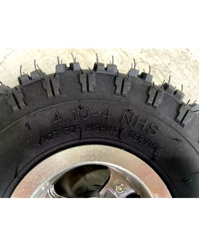 4.10- 4" Inch Rear Wheel Rim + Tyre Tire 49cc Mini Quad Bike ATV Buggy 16 Spline