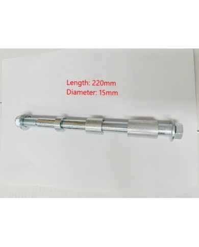 15mm 220mm + 3 Spacers Front Back Rear Axle 70cc 90cc PIT PRO Trail Dirt Bike 15mm 220mm + 3 Spacers Front Back Rear Axle 70cc 90cc PIT PRO Trail Dirt Bike
