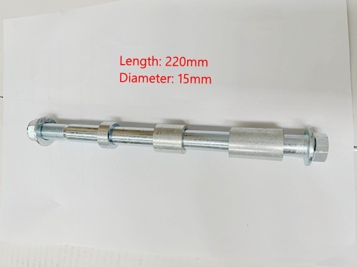 15mm 220mm + 3 Spacers Front Back Rear Axle 70cc 90cc PIT PRO Trail Dirt Bike