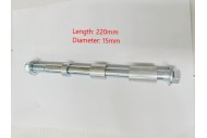 15mm 220mm + 3 Spacers Front Back Rear Axle 70cc 90cc PIT PRO Trail Dirt Bike