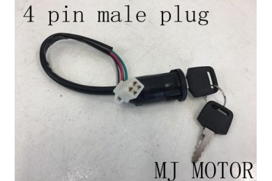 4 Pin Key Ignition Barrel Male Plug Thumpstar Pit Dirt Bike Go Kart ATV Quad