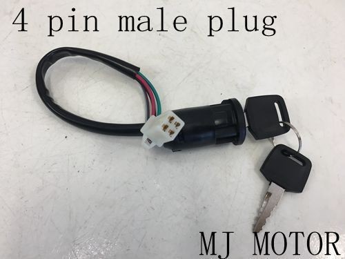 4 Pin Key Ignition Barrel Male Plug Thumpstar Pit Dirt Bike Go Kart ATV Quad