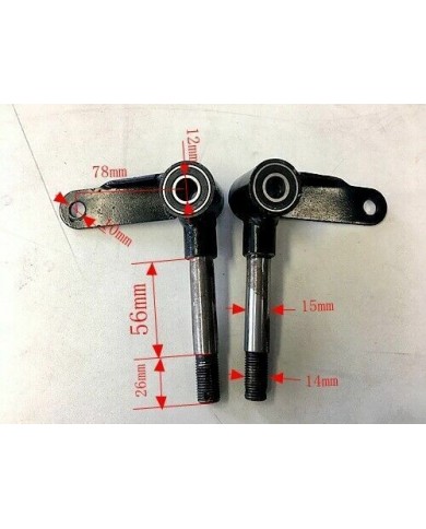 A Pair (x2) Front stub axle spindle 15mm Go kart Buggy Project A Pair (x2) Front stub axle spindle 15mm Go kart Buggy Project