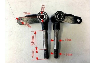 A Pair (x2) Front stub axle spindle 15mm Go kart Buggy Project