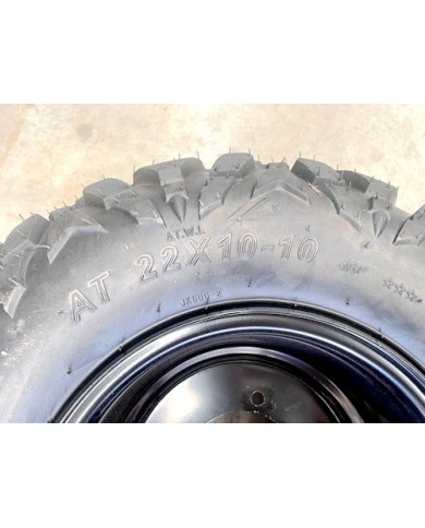 10 inch Complete Wheel Rim Tyre Quad ATV Buggy Gokart 4 Stud 22x10-10 10 inch Complete Wheel Rim Tyre Quad ATV Buggy Gokart 4 Stud 22x10-10