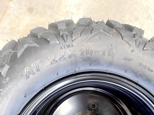 10 inch Complete Wheel Rim Tyre Quad ATV Buggy Gokart 4 Stud 22x10-10