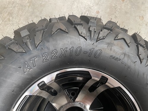 10 inch Complete Wheel Alloy Rim Tyre Quad ATV Buggy Gokart 4 Stud AT22x10-10