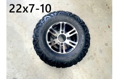 10 inch Complete Wheel Alloy Rim Tyre Quad ATV Buggy Gokart 4 Stud AT21x7-10
